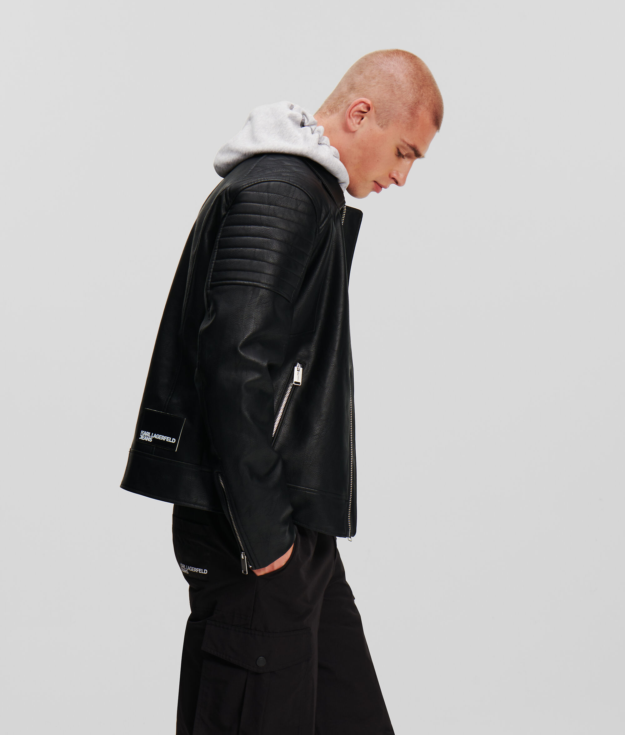 (image for) Convenient KLJ FAUX-LEATHER JACKET